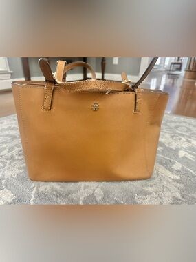 Tory Burch Cognac Saffiano Leather Tote